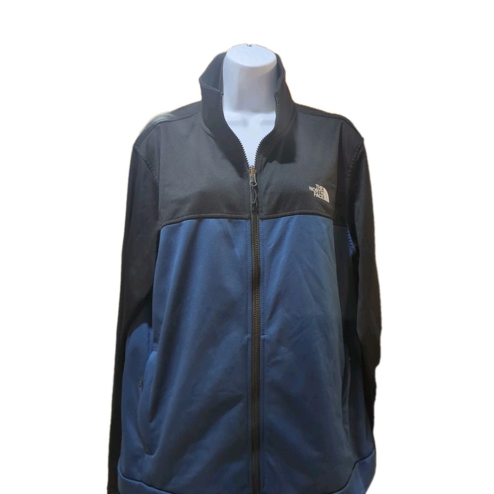 The North Face Men's Track Jacket Blue And Black Size Large
